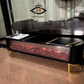 میز تلویزیون شومینهدار 180 سانتی مشکی